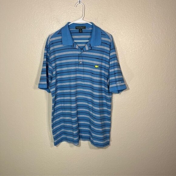 Masters Collection Golf Polo Mens XL Shirt Pima Cotton Mercerized Striped Logo - Picture 1 of 5